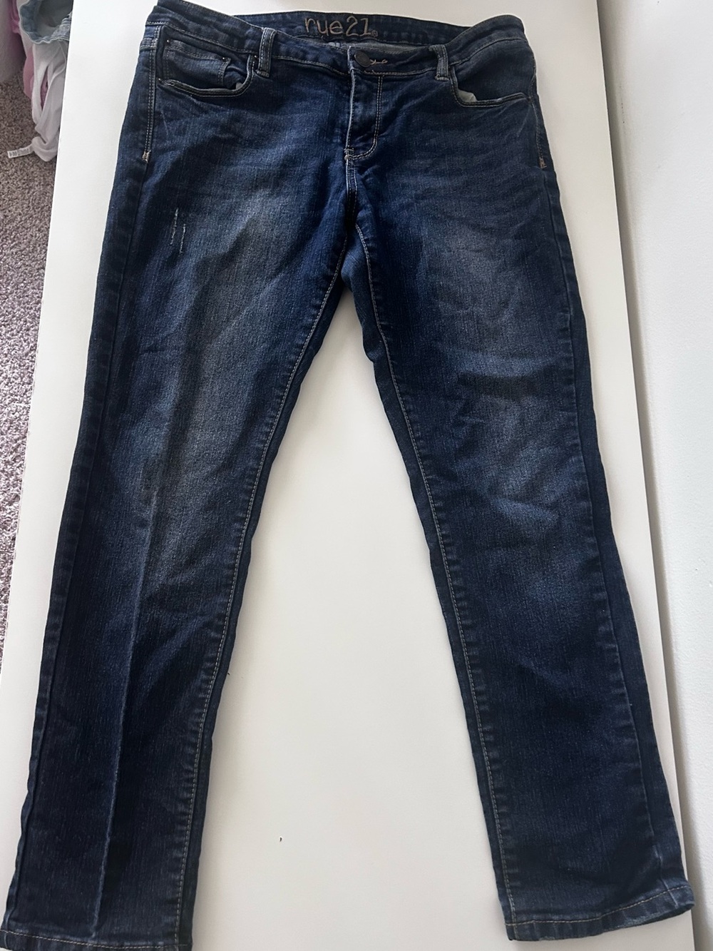 Rue21 Dark Indigo Slim Straight Jeans